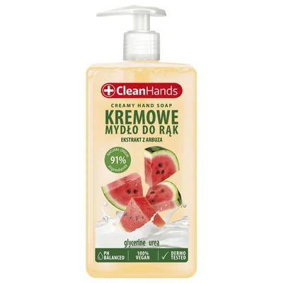 CleanHands Creamy Hand Soap (Kremowe mydło w płynie 'Ekstrakt z arbuza')