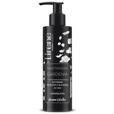Lirene Dermoprogram Glamour Collection, Satynowe mleczko z olejkiem do ciała `Tahitańska gardenia`