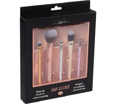 Top Choice De Luxe, Make-up Brish Set with Vanity Bag (Zestaw Pędzli do makijażu z kosmetyczką)
