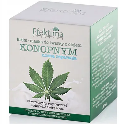 Efektima Krem - maska do twarzy z olejem konopnym `Nocna reperacja`