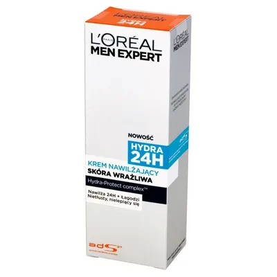 L'Oreal Paris Men Expert, Hydra 24H (Krem nawilżający do skóry wrażliwej)