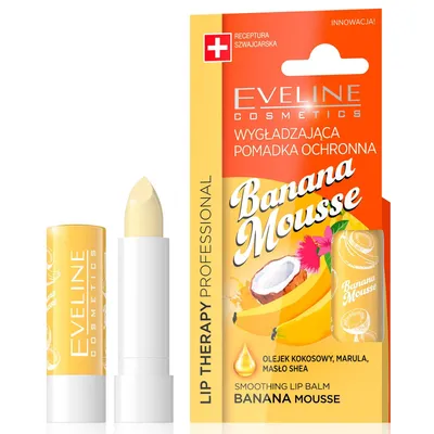 Eveline Cosmetics Lip Therapy Professional, Wygładzająca pomadka ochronna `Banana Mousse`