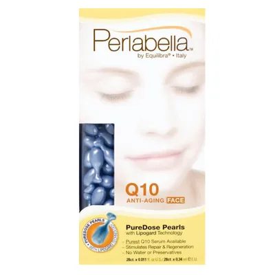 Equilibra Perlabella, Q10, Anti - Aging Face Pure Dose Pearls (Kapsułki do twarzy z koenzymem Q10)