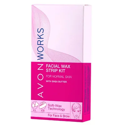 Avon Works, Facial Wax Strip Kit (Zestaw plastrów do depilacji twarzy)
