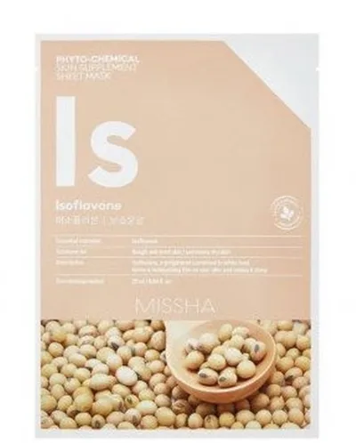 Missha Phytochemical Skin Supplement, Sheet Mask Is Isoflavone/Deep Moisture (Głęboko nawilżająca maska w płacie)