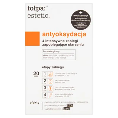 Tołpa Estetic, Antyoksydacja, 4 intensywne zabiegi zapobiegające starzeniu