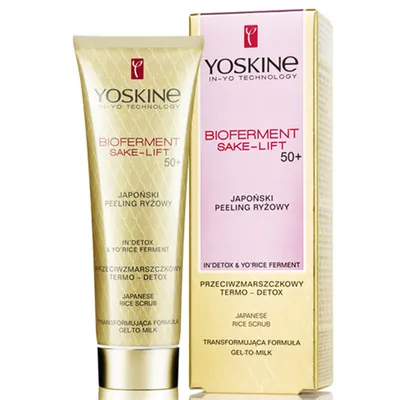 Yoskine Bioferment sake-lift, Japoński peeling ryżowy przeciwzmarszczkowy 50+
