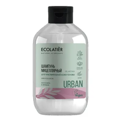 Ecolatier Urban, Micelarny szampon do skóry wrażliwej `Aloes i werbena`