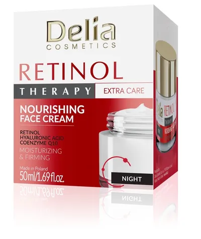 Delia Retinol Therapy, Extra Care Nourishing Face Cream Night (Odżywczy krem do twarzy na noc)