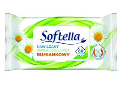 Softella Nawilżany papier toaletowy rumiankowy