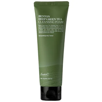 Benton Deep Green Tea, Cleansing Foam (Odświeżająca pianka do mycia twarzy)