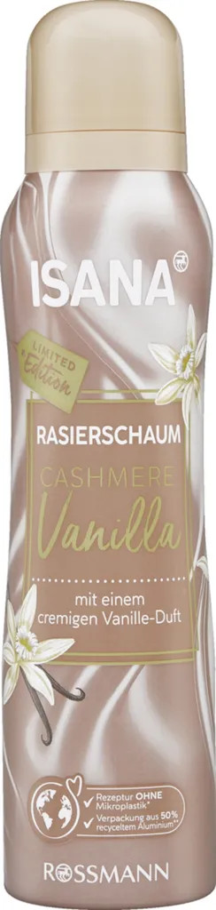 Isana Cashmere Vanilla, Shaving Foam (Pianka do golenia z ekstraktem z wanilii)