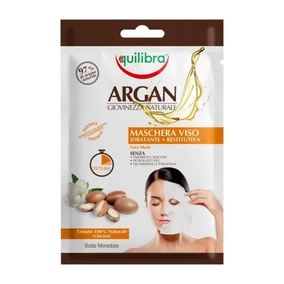 Equilibra Maschera Viso Idratante Restitutiva (Arganowa rewitalizująco-nawilżająca maseczka do twarzy)