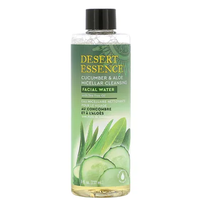 Desert Essence Micellar Cleansing Facial Water Cucumber & Aloe (Woda micelarna do demakijażu)