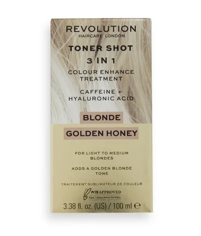 Revolution Haircare Blonde Golden Honey, Toner Shot 3 in 1 (Odżywcza maseczka tonująca 3w1 do odcieni blond)