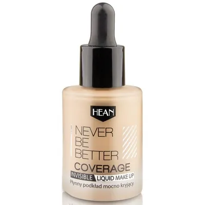 Hean Never Be Better Coverage, Invisivble Liquid Make-up (Płynny podkład mocno kryjący)