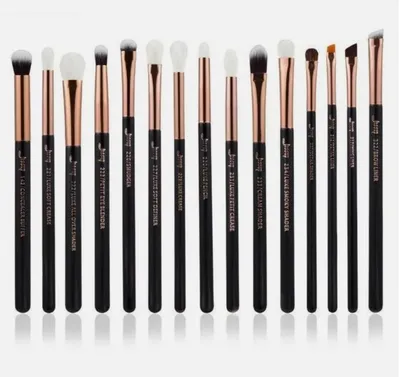 Jessup T157 Black/ Rose Gold Brush Set (Zestaw 15 pędzli do oczu)