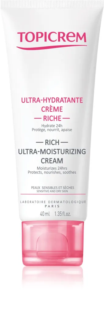Topicrem UH Face, Rich Ultra-Moisturizing Cream (Bogaty krem nawilżający do cery wrażliwej i suchej)