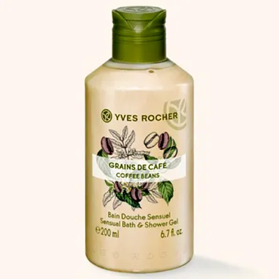 Yves Rocher Les Plaisirs Nature, Bain Douche Sensuel Grains de Cafe (Kremowy żel pod prysznic `Ziarna kawy`)