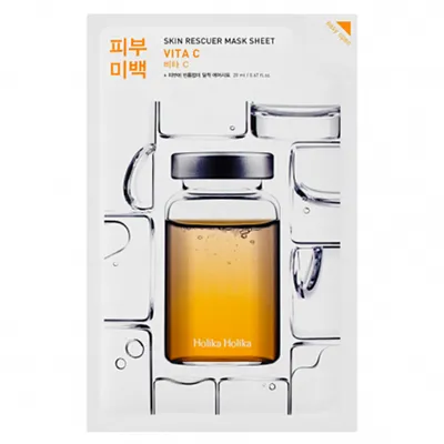 Holika Holika Skin Rescuer, Mask Sheet Vita C (Maska w płacie  rozjaśniająca)