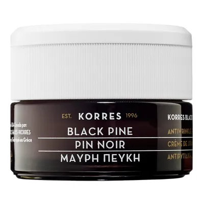 Korres Black Pine, Antiwrinkle & Firming Night Cream (Krem na noc z wyciągiem z czarnej sosny dla skóry suchej)