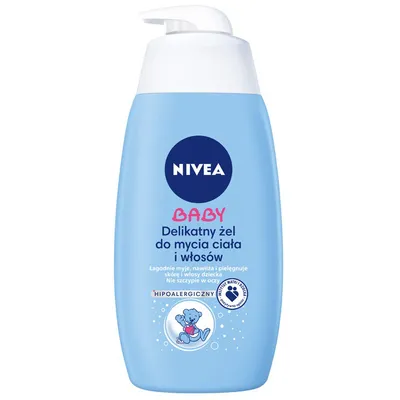 Nivea Baby, Delikatny żel do mycia ciała i włosów (nowa wersja)