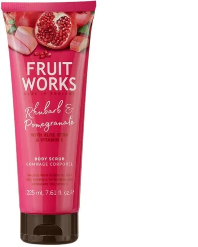 Grace Cole Fruit Works, Rhubarb & Pomegranate Body Scrub (Peeling do ciała `Rabarbar i granat`)