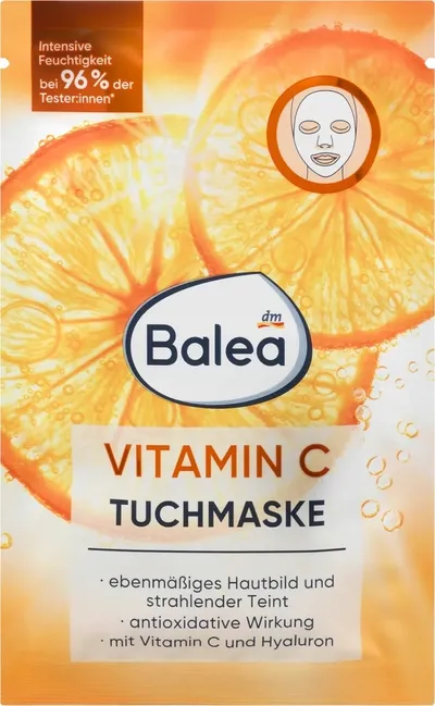 Balea Vitamin C Tuchmaske (Maseczka do twarzy w płachcie z witaminą C)