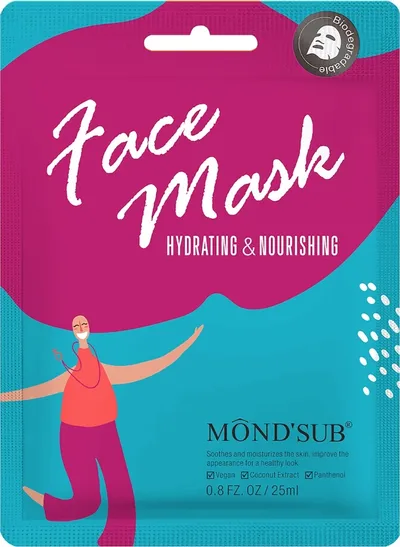 Mond'Sub Hydrating & Nourishing Face Mask (Maseczka w płachce nawilżająco-odżywcza `Woda kokosowa`)