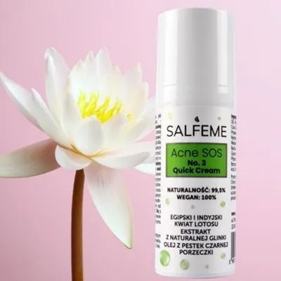 Salfeme Acne SOS No. 3, Przeciwtrądzikowy Krem do twarzy z kwiatami lotosu