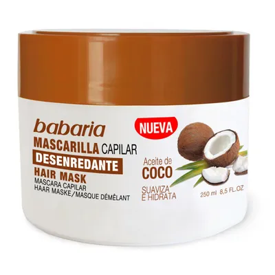Babaria Natural Cosmetics Coco, Mascara de Cabello (Maska nawilżająca do włosów)