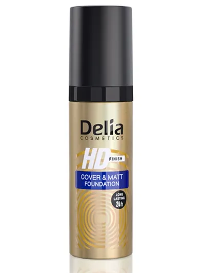 Delia Hd Finish, Cover & Matt Foundation (Podkład kryjąco-matujący)