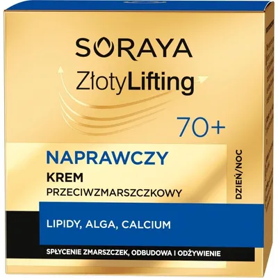 Soraya Złoty Lifting, Naprawczy krem przeciwzmarszczkowy 70+