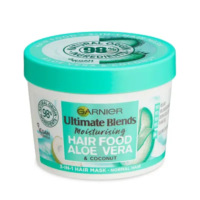 Garnier Ultimate Blends, Hair Food, Aloe Vera & Coconut Mask Treatment for Normal Hair (Maska do włosów `Aloes i Kokos` dla włosów normalnych)