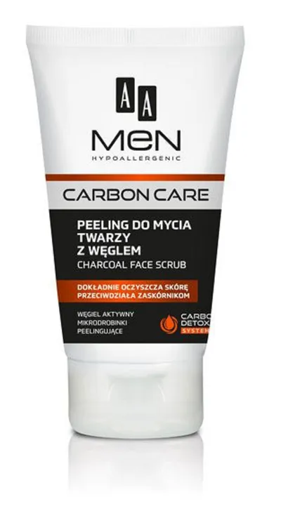 AA Men Carbon Care, Peeling do mycia twarzy z węglem aktywnym