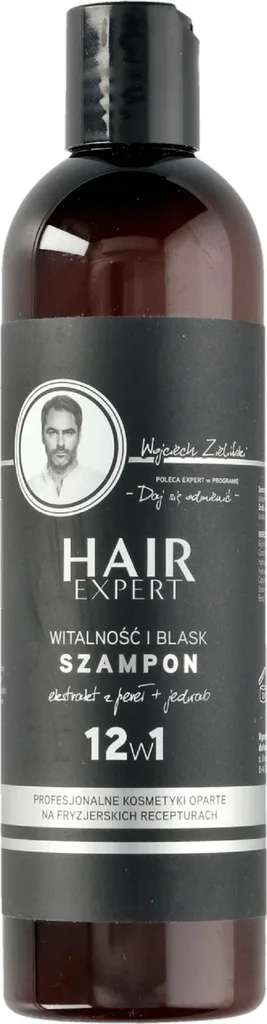 Hair Expert Witalność i blask, Szampon do włosów 12w1 `Ekstrakt z pereł i jedwab`