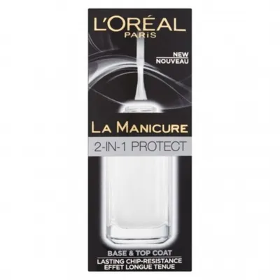L'Oreal Paris La Manicure, 2 - in - 1 Protect Base & Top Coat (Lakier bazowy i nawierzchniowy 2 w 1)