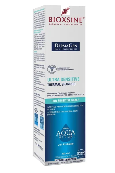 Bioxsine DermaGen, Ultra Sensitive Aqua Thermal Shampoo (Szampon przeciwłupieżowy)