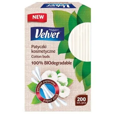 Velvet Patyczki kosmetyczne 100% biodegradowalne