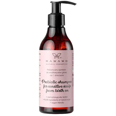 Mawawo Natural Cosmetics Szampon do wrażliwej skóry głowy od 1. dnia życia