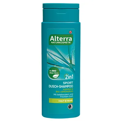 Alterra Sport Dusch - Shampoo Koffein & Bio - Lemongras (Żel pod prysznic i szampon 2 w 1)