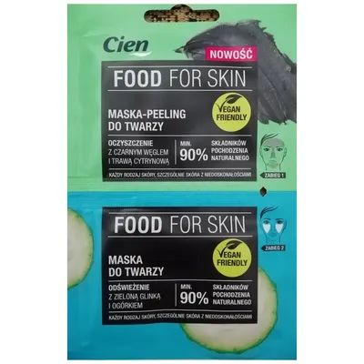 Cien Food For Skin, Maska-peeling + maska do twarzy