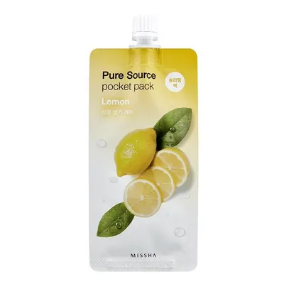 Missha Pure Source, Pocket Pack `Lemon` (Maseczka z ekstraktem z cytryny)