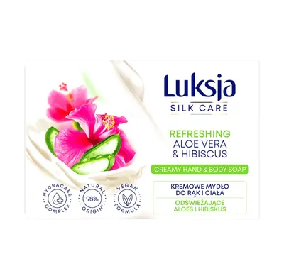 Luksja Silk Care, Refreshing Aloe Vera & Hibiscus Creamy Hand & Body Soap (Kremowe mydło do rąk i ciała `Aloes i hibiskus`)