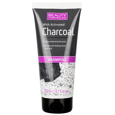 Beauty Formulas Shampoo with Activated Charcoal (Głęboko oczyszczający szampon z aktywnym węglem)