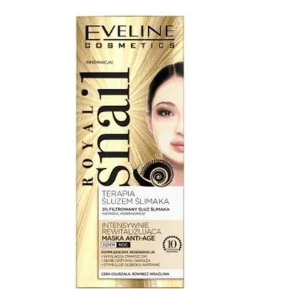Eveline Cosmetics Royal Snail Terapia śluzem ślimaka, Intensywnie rewitalizująca maska anti-age, na dzień i na noc