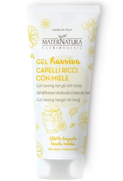 MaterNatura Gel Ravviva Ricci Capelli con Miele (Rewitalizujący żel z miodem do włosów kręconych)