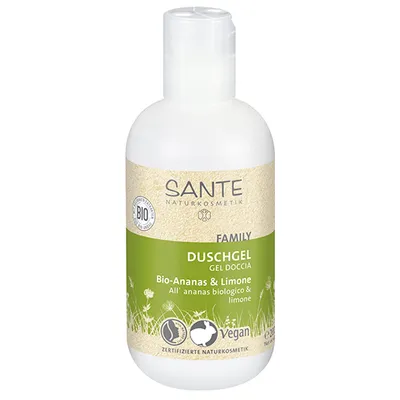 Sante Naturkosmetik Family, Duschgel Ananas & Limone (Żel pod prysznic `Ananas i limonka`)