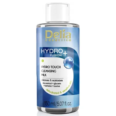Delia Hydro + Fusion, Nawilżające mleczko do demakijażu skóry odwodnionej i wrażliwej