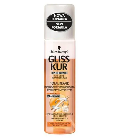 Schwarzkopf Gliss Kur Total Repair, Ekspresowa odżywka regeneracyjna do włosów suchych i zniszczonych